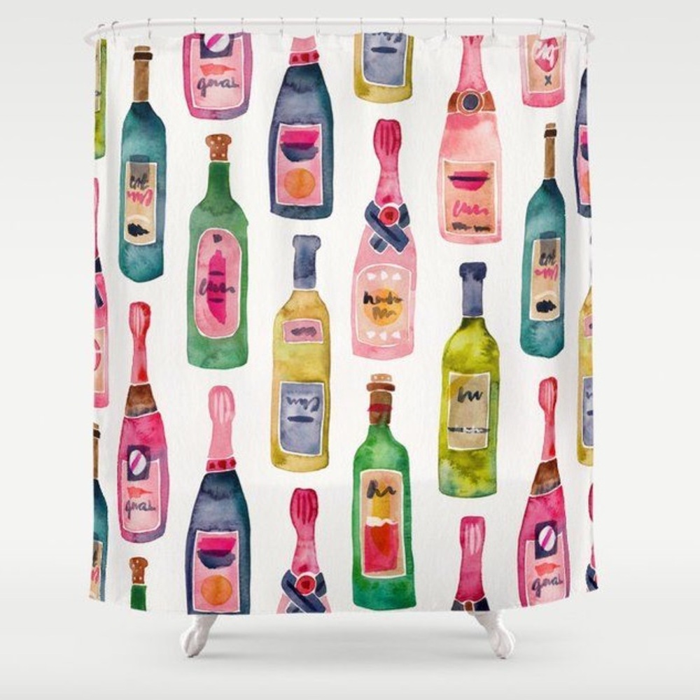 Society6 Champagne shower curtain